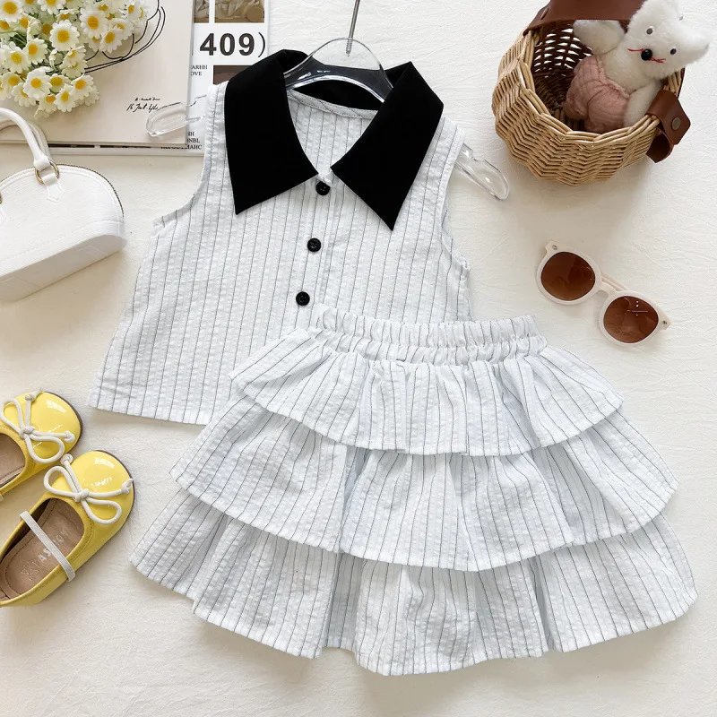 Kids' Summer Style Cute 2PCS SETS kids' sets and outfits for Girls Roupas Infantil Menina T-Shirt + Shorts Set