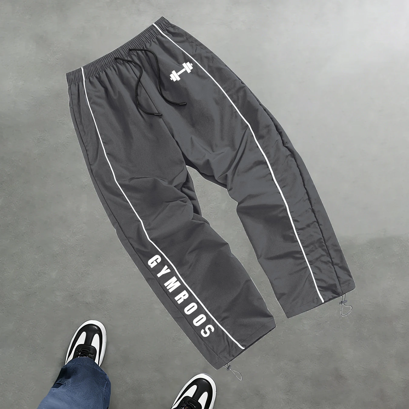 Men's Printed Casual Trousers For Spring And Summer Sports Fitness With Pockets And Drawstring Adjustable Suitable For Commute