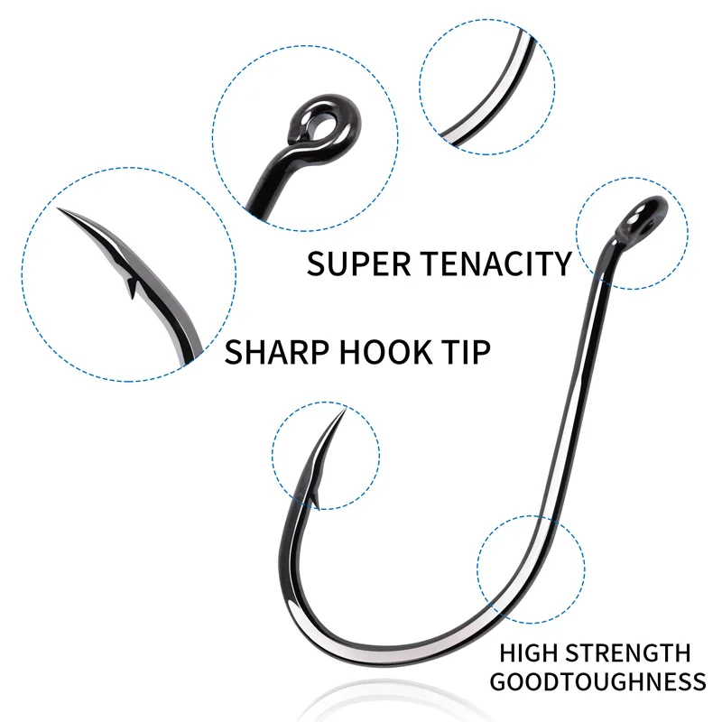 ZYZ 3~15Pcs Octopus Fishing Hooks High Carbon Steel 15 Sizes Sea or Freshwater Fishing Hooks Sharp Octopus Black Fishhooks