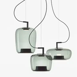 Nordic Minimalist Art LED Glass Pendent Lamp Restaurant Personalized Bedroom Bedside Light Coffee Shop Bar Hotel Home Decoration