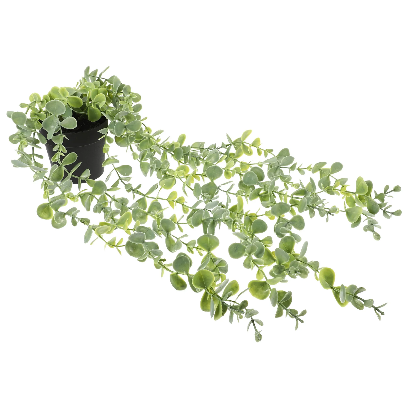 

Eucalyptus Leaf Decoration Natural Breath Artificial Leaves Hanging Plants with Pots Plastic Green Foliage Potted
