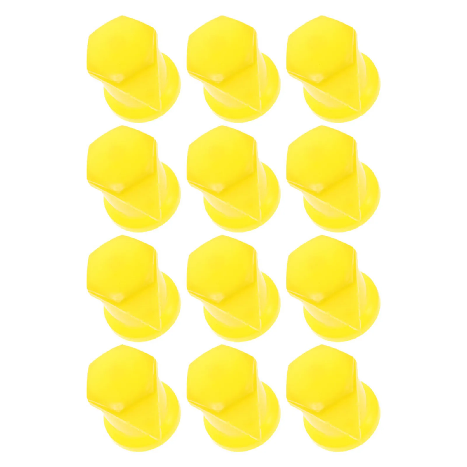 

24Pcs Tire Nut Cap Indicators Yellow Plastic Wheel Lug Nut Covers for Automotive Hub Safety Alert Night Bad Weather