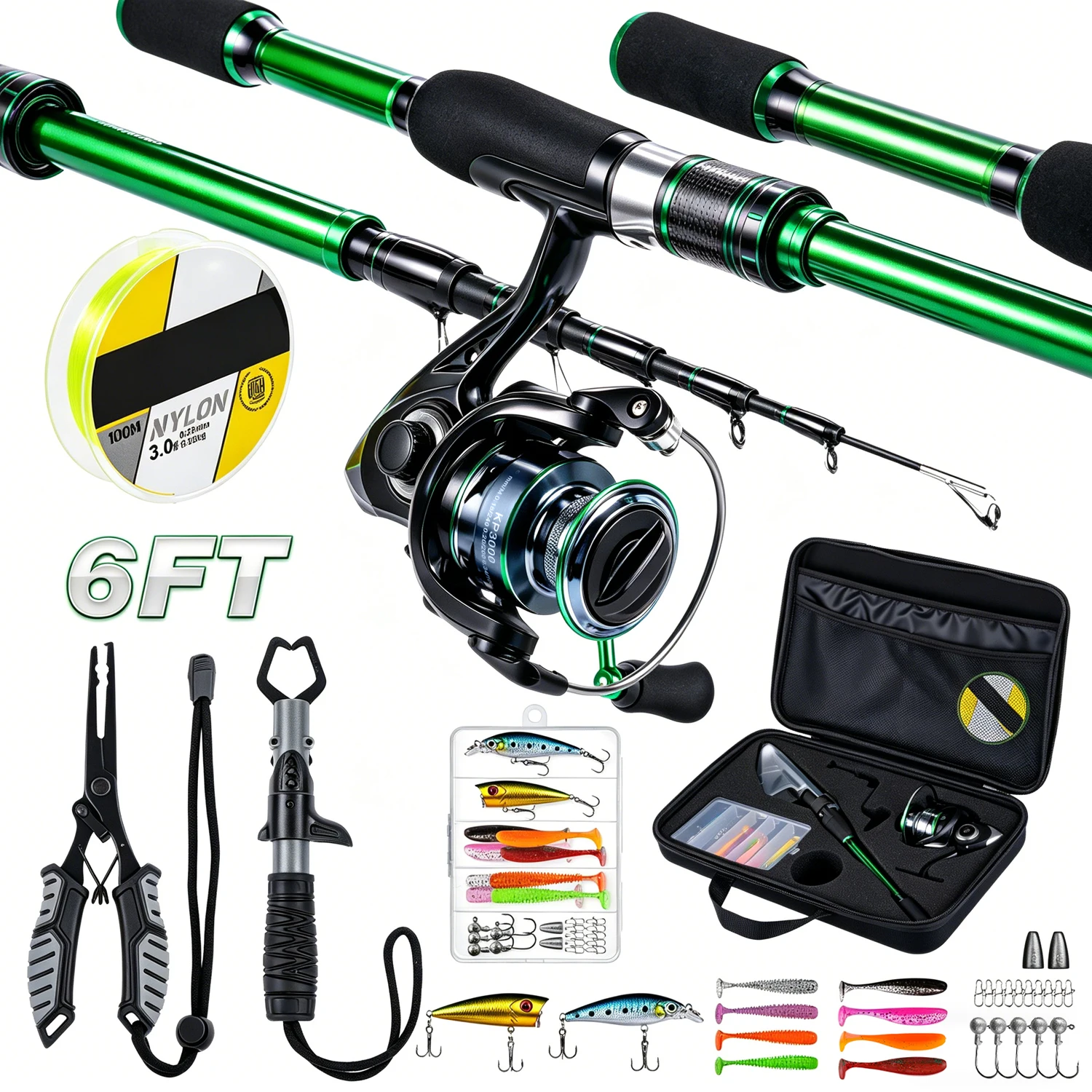 Graphite Telescopic Fishing Ro - Fishing Rod Combo ulasan dan harga