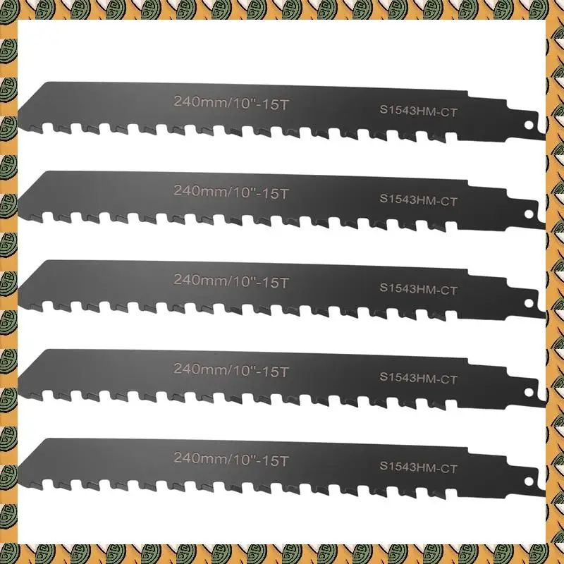 

A77I 5X Reciprocating Saw Blade Carbide Tungsten Carbide For Cutting Porous Concrete, Fibre Cement, Brick 240Mm/9.45Inch