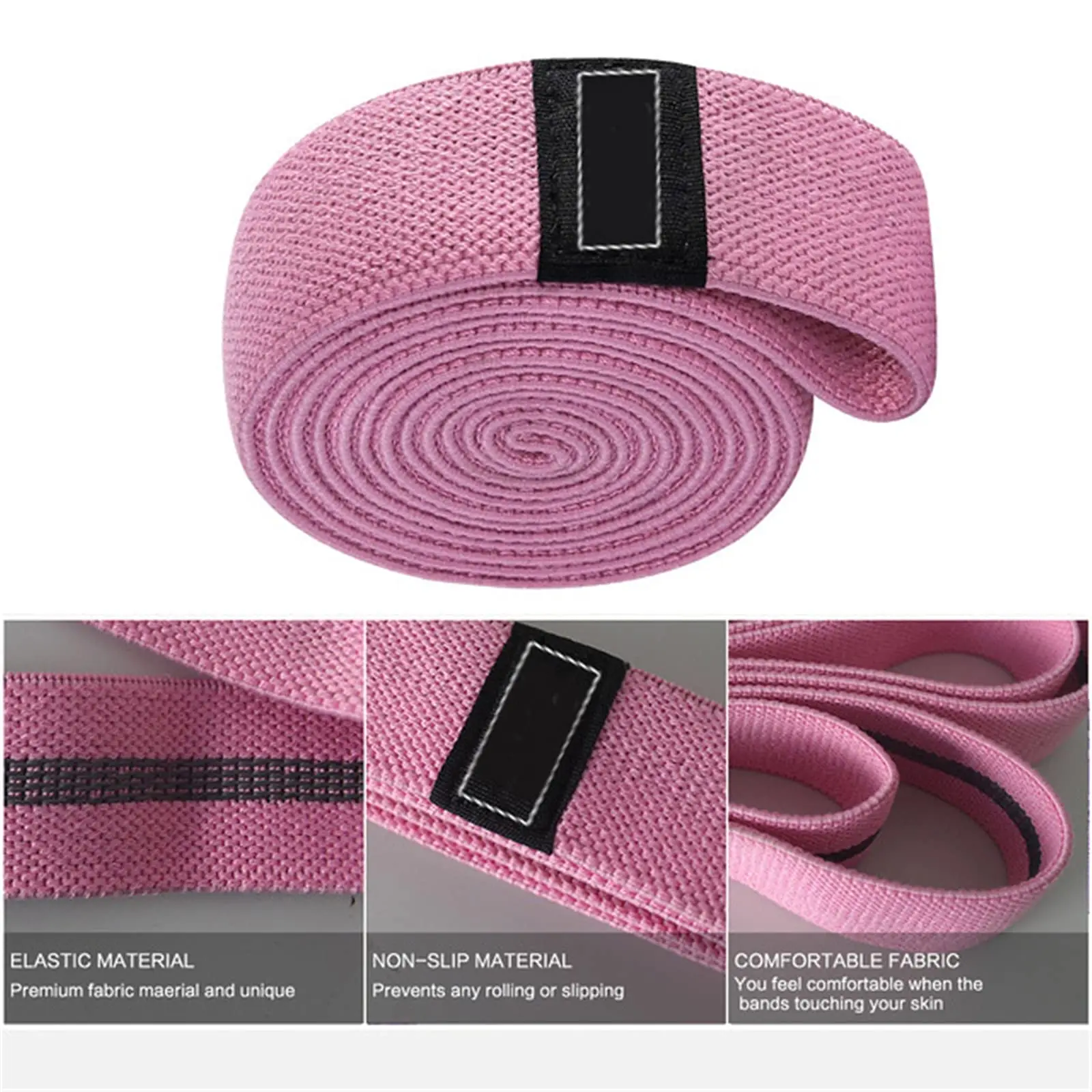 200cm Long Fabric Exercise Resistance Bands Elastic for Cross Stretching Training Yoga Pilates Glutes Legs Fitness Gym Equipment