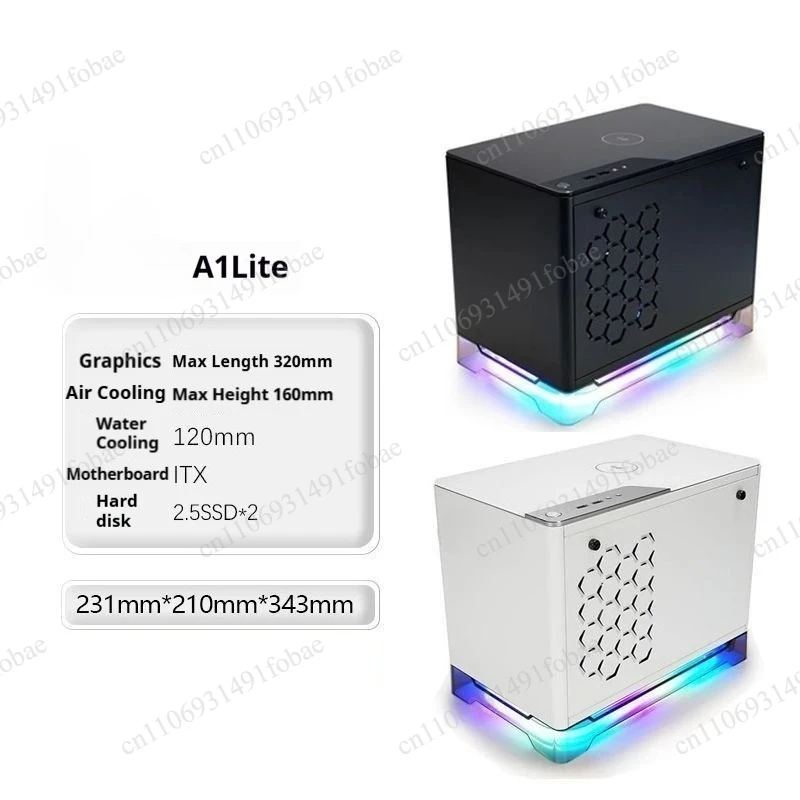 A1 Lite Itx Mini Case Support 320mm Graphics Card 160mm Heat Sink Dual Tower Air Cooled Office Gaming Desktop Console Case
