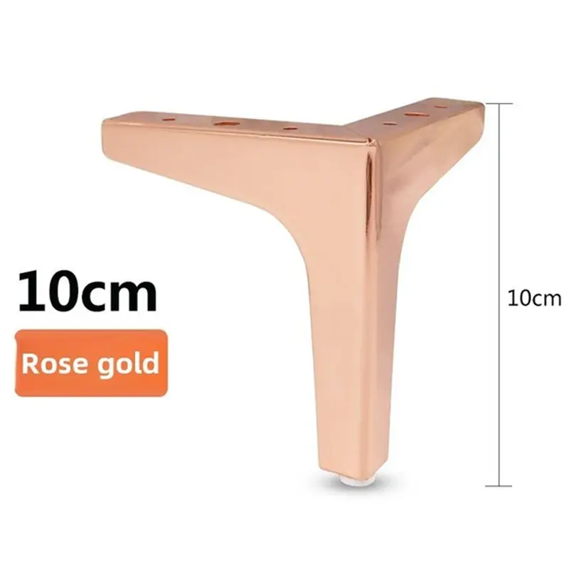 AF90-4Pcs Modern Furniture Legs Metal Gold Black Sofa Feet For Table Bed Chair Desk Support Furniture Hardware