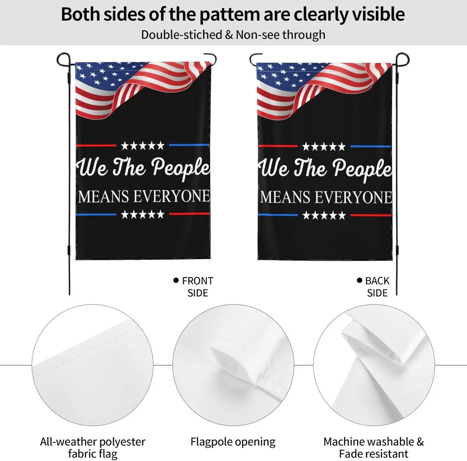 Means Everyone Flag 12x18 Inch Flags Garden Flag Double Side Banner Yard Sign No Flagpole CP LLP LLX uui