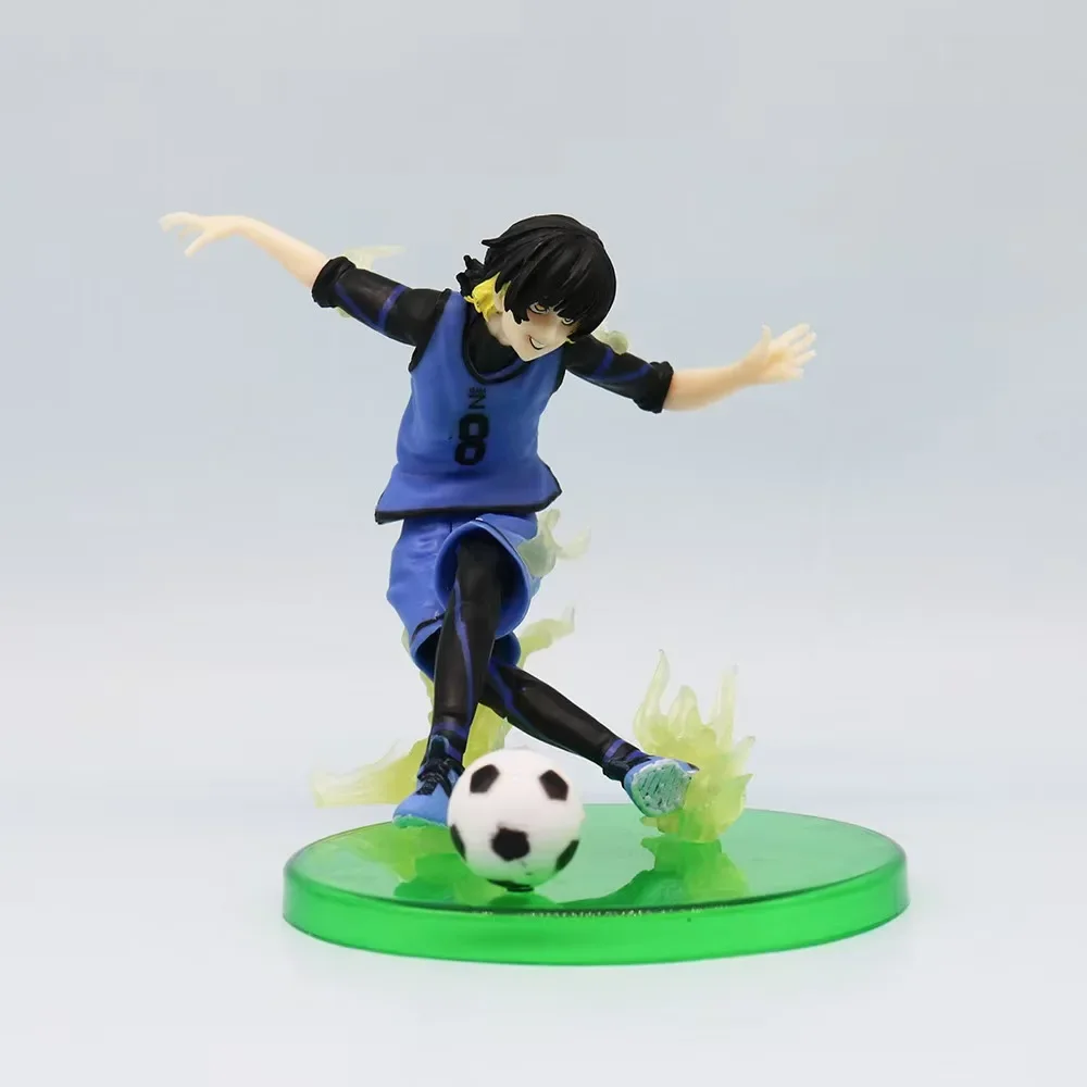 Anime BLUE LOCK Figura Calcio Comico Isagi Yoichi Bachira Meguru Nagi Seishiro Mikage Reo PVC Modello Room Decor Per il compleanno Gif