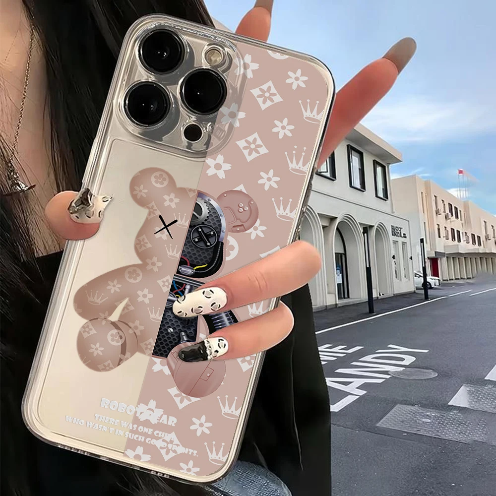 New Fashion Robert Bear Phone Case For Xiaomi Redmi 13 12 12C 10 10C 9 9A 9T 9C 11T Poco X3 X4 X5 Pro NFC GT 4G 5G Cover