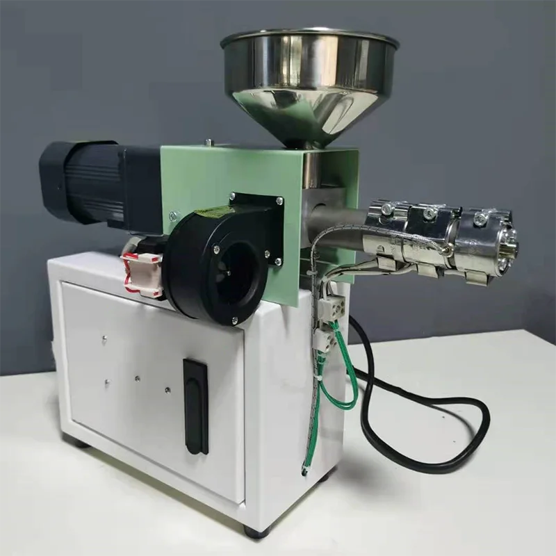 SJ15 Single Screw Extruder Desktop Plastic Injection Molding Machine Polymer Plastic PP ABS PLA PE PC Extrusion Small Extruder