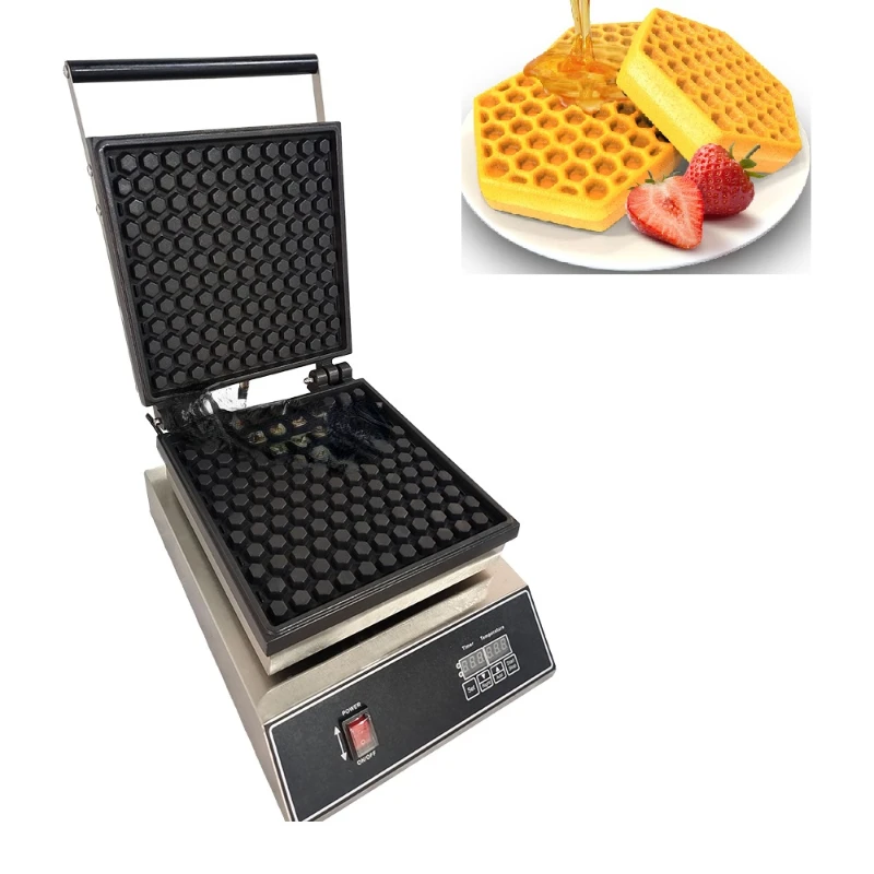 1300W Electric Industrial Digital Commercial Waffle Maker Machine With Honeycomb Shape