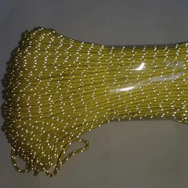 2mm Reflektierendes Paracord Länge 10/50/100M, Taktisches Fallschirmseil für Zelt, Camping, Angeln, Überlebensarmband 3-Strang Paracord-Seil – Detail 4