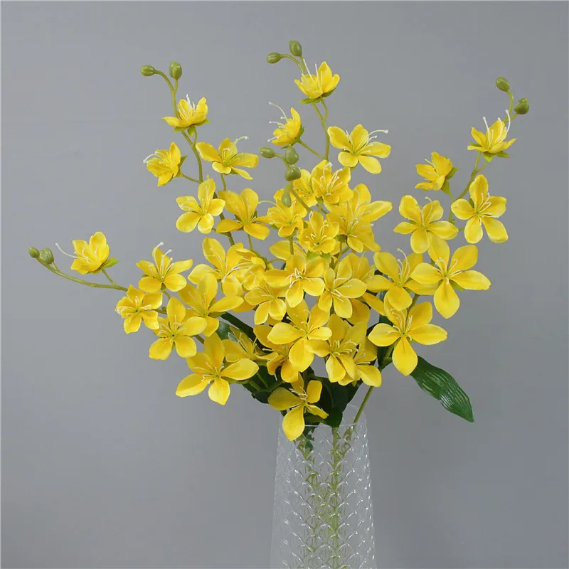 

Simulation Cymbidium orchid home decoration small magnolia flower arrangement hotel decoration wedding setting, winter jasmine