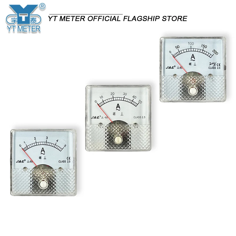 JL - 65 AC5A AC Ammeter، 50A، 200A Pointer AC Ammeter DH65