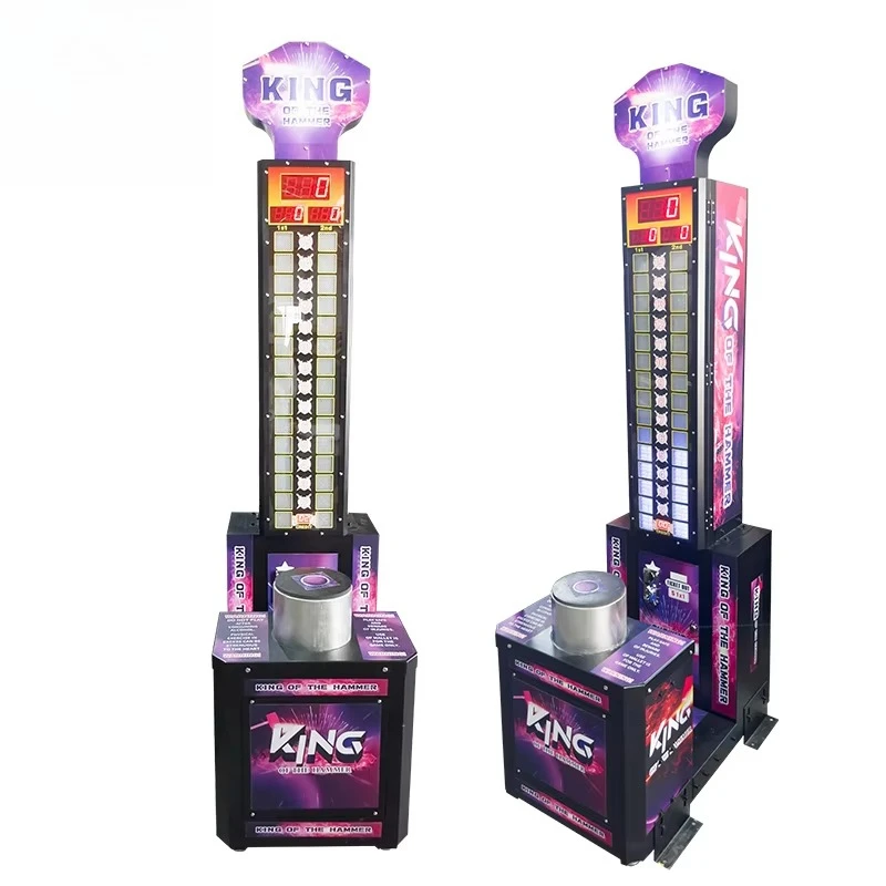 Coin Operated New Design the King of Hammer Indoor Strength Sports Game Adult Arcade Boxing Hammer Hitting Game Machine
