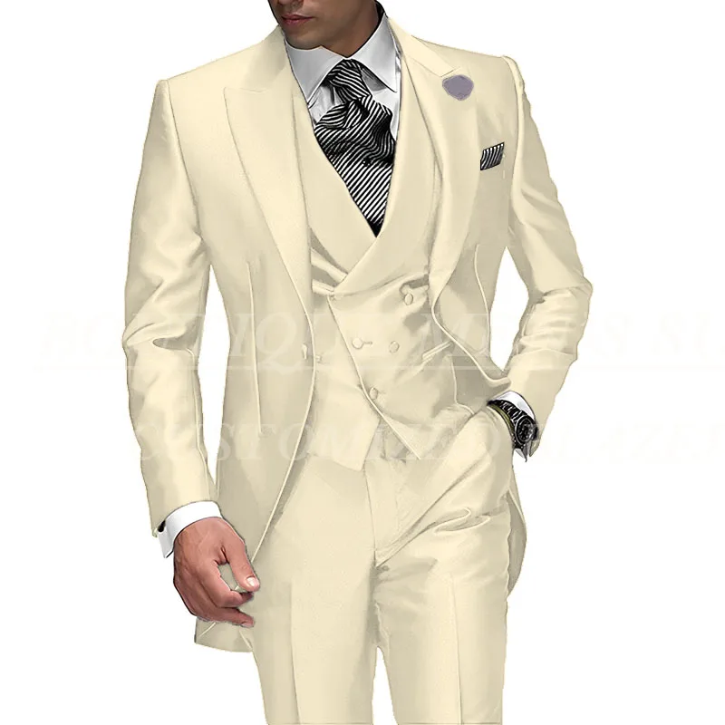 Costume de Mariage à Simple Boutonnage pour Homme, Smoking de Marié Violet, Veste + Pantalon + Glaçage, 2025