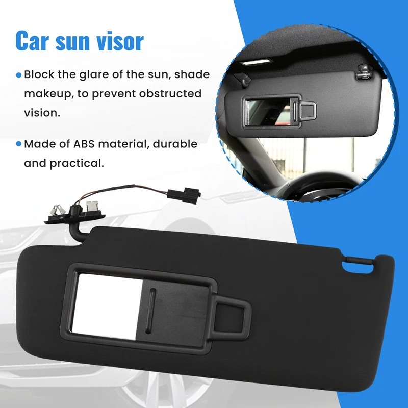 Car Front Sun Visor Panel With Makeup Mirror For VW Jetta Golf 7 MK7 T-Cross Passat B8 5GG857551 5GG857552