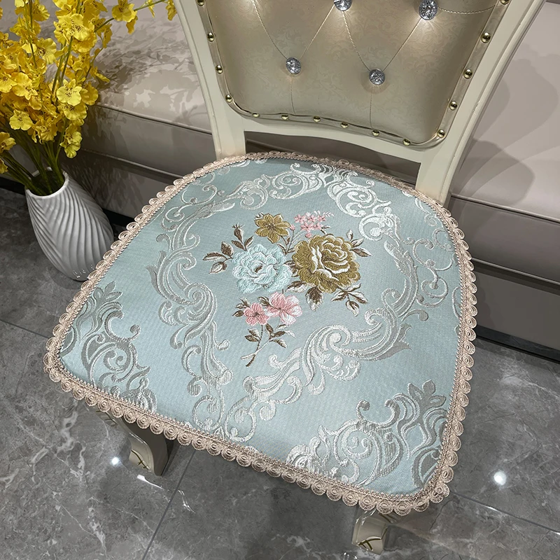 

Современная жаккардовая подушка для обеденного стула из синели в форме подковы, подушка для стула Four Seasons, универсальный противоскользящий U-образный коврик для стула