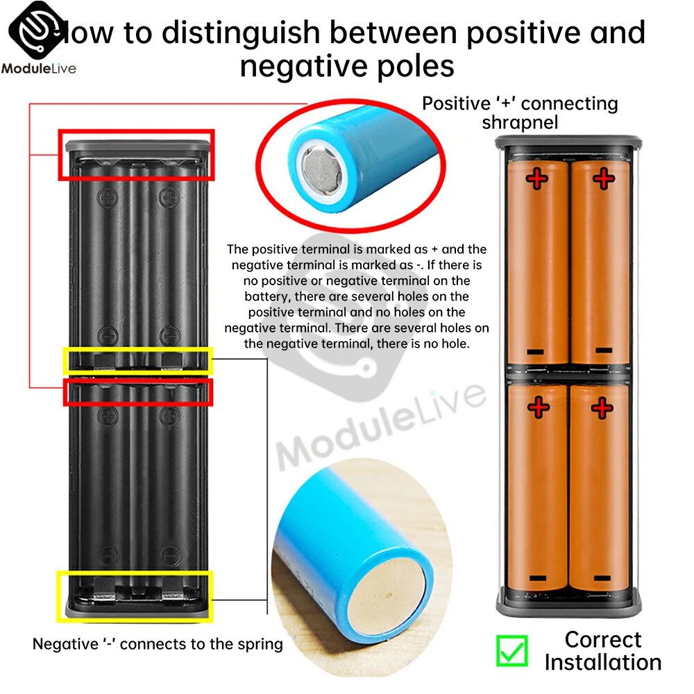 

4*21700 DIY Power Bank Case PD22.5W Powerbank Case 21700 LED Screen Transparent Battery Storage Shell Welding Free Battery Holde