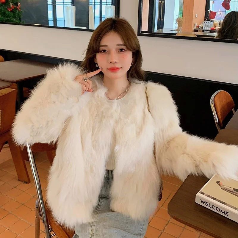 Manteau de fourrure ort pour jeunes femmes, écologique, pliable, pour les déplacements, Long, Sve v-ne, t-shirt à boutons, manteau détail