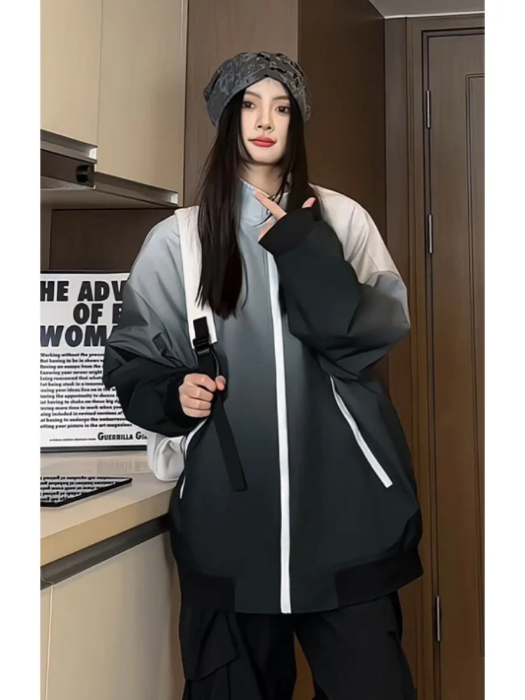 

Молодежная куртка-бомбер в американском ретро-стиле для пар, ветрозащитная, водонепроницаемая, для активного отдыха, весна-осень