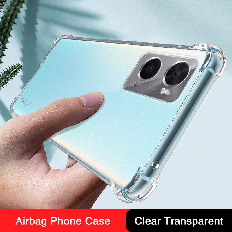 

Transparent Soft Mobile Phone Case for OPPO A36 A76 4G Crystal Clear Luxury Airbag Shockproof Back Cover Camera Protection Funda