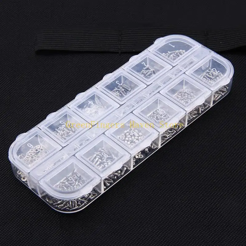 F68D Eyeglass Repair Tools Eyeglasses Screwdriver Set with Screws Nose Pads for Glasses Sunglasses and Nose Piece Replac