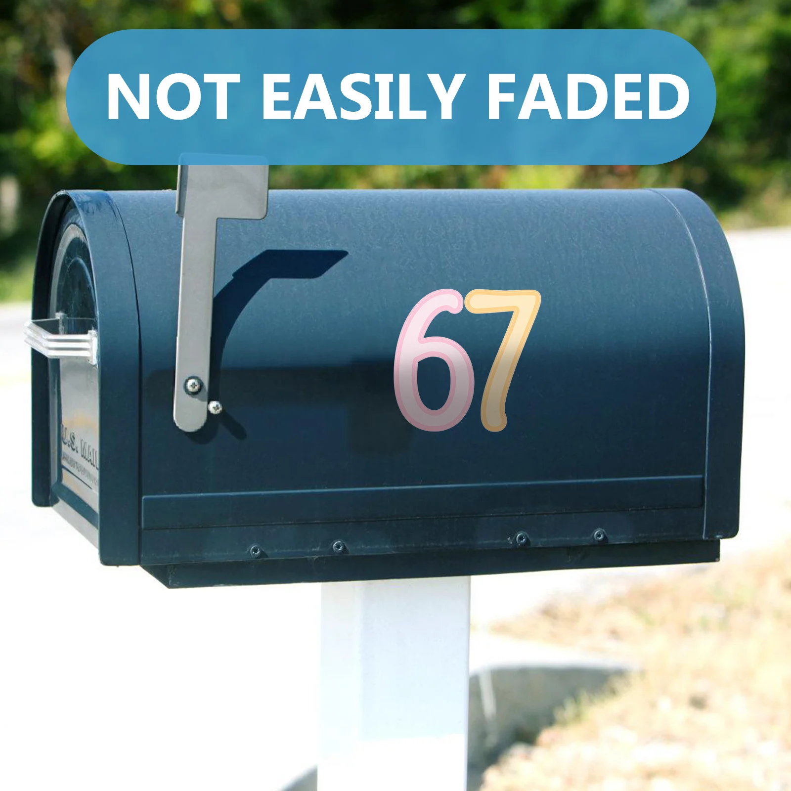 5 Sheets Number Stickers Vinyl Waterproof Self-Adhesive Peel Stick Numbers for Mailbox House Address Signs Easy Use