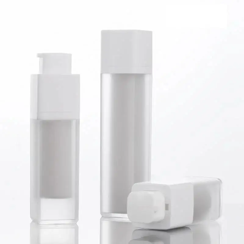 

1 шт., 15/30/50 мл, квадратная вакуумная бутылка, пресс-лосьон, пустая жидкая основа для макияжа, портативный женский косметический контейнер