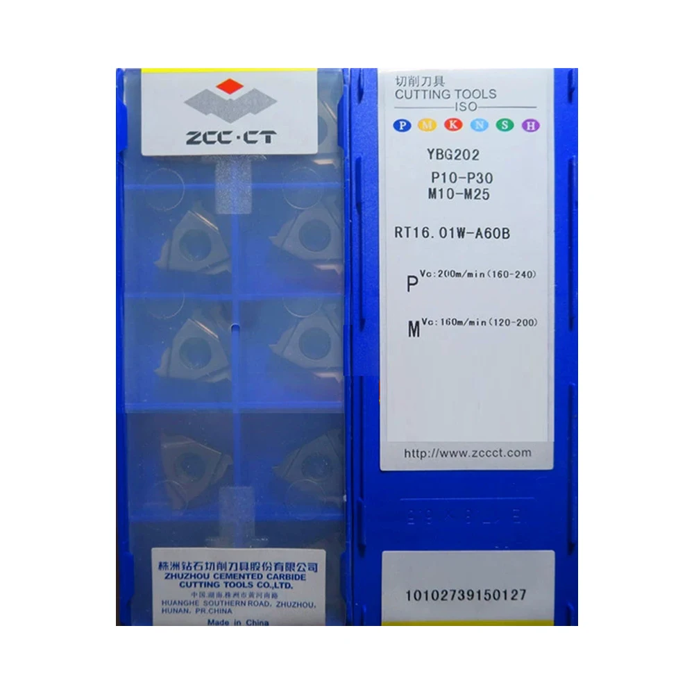 

HUAZHICHUN RT16.01W-A60B YBG202 Carbide CNC Lathe Thread Turning Inserts For Thread Turning Toolholder