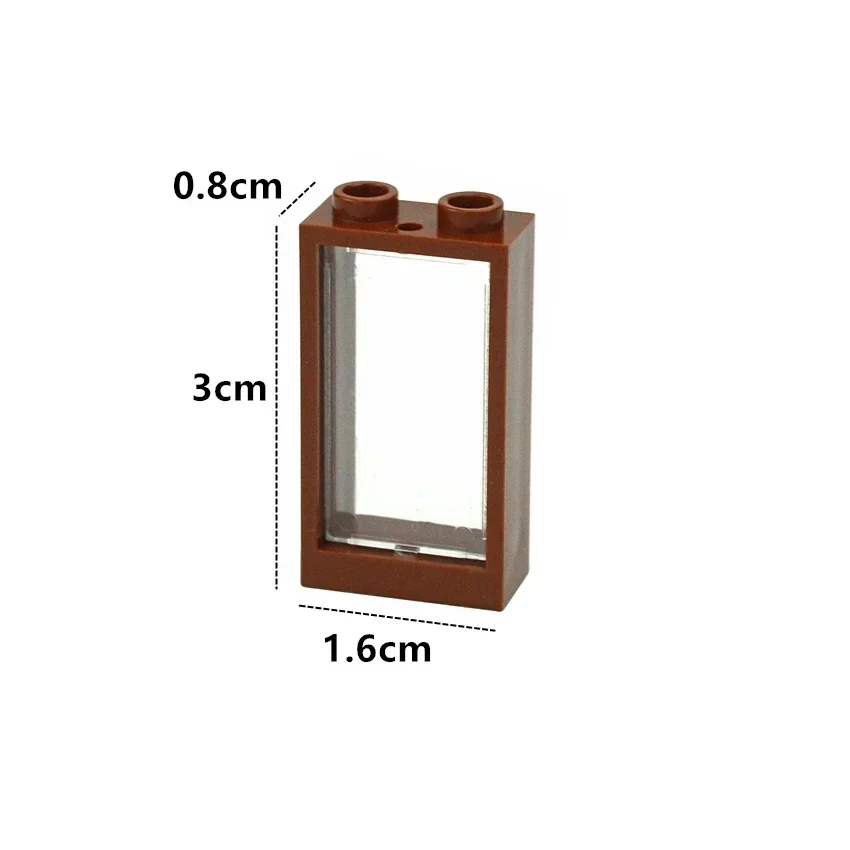 20 قطعة اللبنات نافذة أجزاء المنزل الإطار 1X2X3 تجميع اللبنات التعليمية الإبداعية متوافق مع 60593 60602