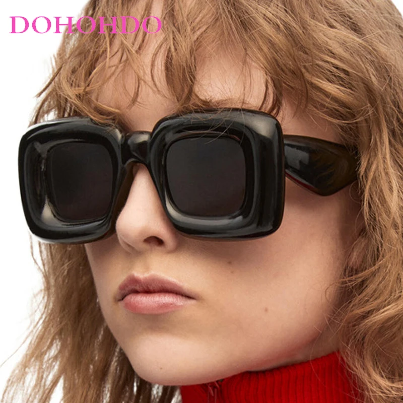 Fashion Luxury Square Hip Hop Inflatable Expansion Sunglasses Men Women Trend Brand Design Outdoors Wacky Party Sunglasses UV400