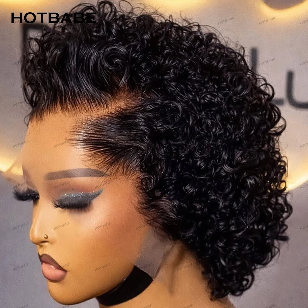 

400 Density Glueless Wigs Human Hair 13×4/13×6/360 HD Transparent Lace Frontal Wig For Women Kinky Curly 100% Human Hair HOTBABE