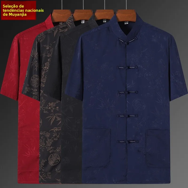 nouvelle-chemise-tang-pour-homme-2023-en-soie-glacee-a-manches-courtes-col-montant-vetement-d'ete-decontracte-pour-homme-age-motif-floral