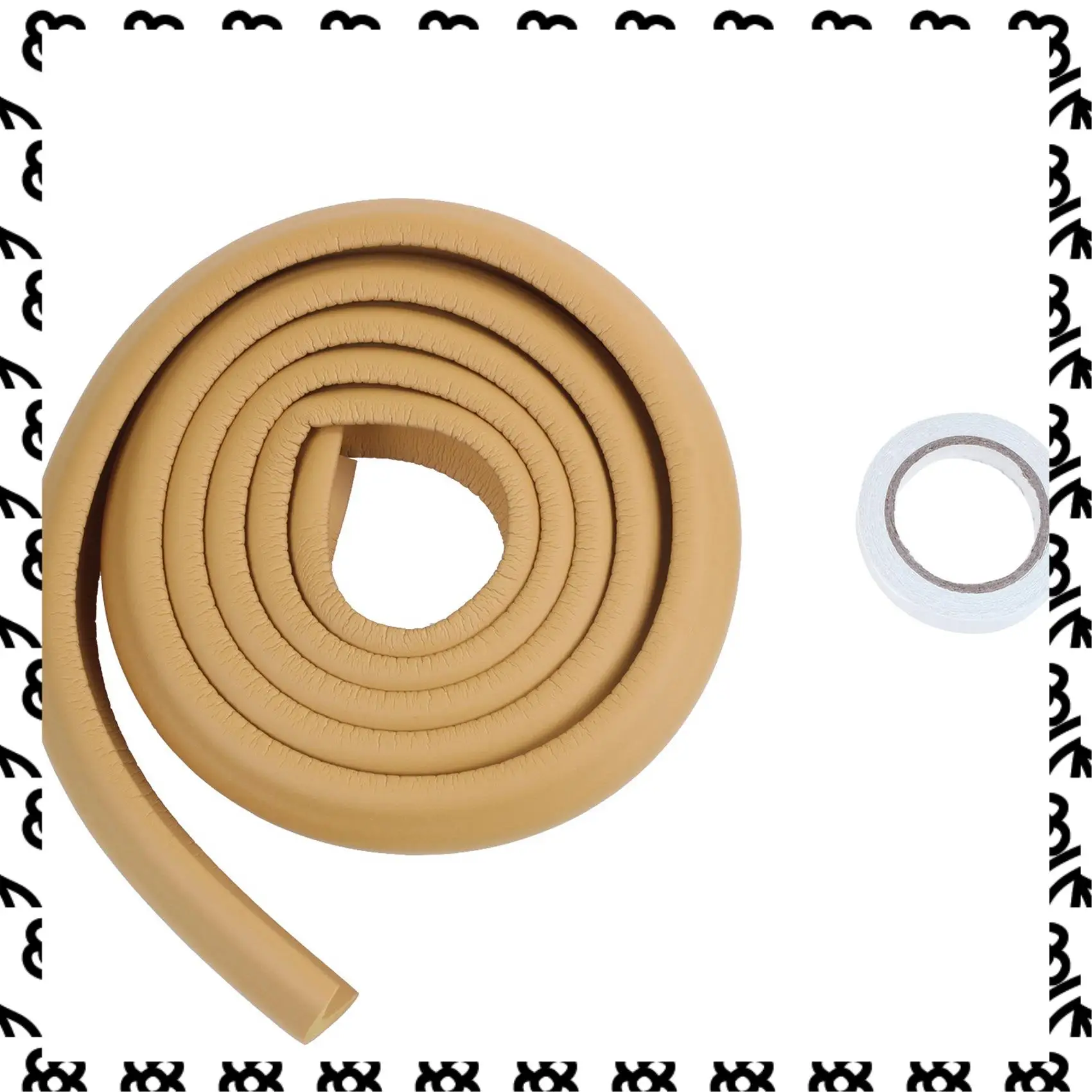 A07I 2X 2M الأطفال حماية الجدول الحرس قطاع منتجات سلامة الطفل الزجاج حافة الأثاث الرعب تحطم بار (لون الخشب) #1