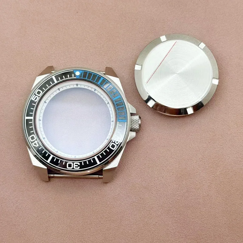 43.8mm Modified Samurai Diving Watch Case For NH35 NH36 4R35 4R36 7S Movement 28.5mm Dial Sapphire Crystal glass Ceramic Bezel