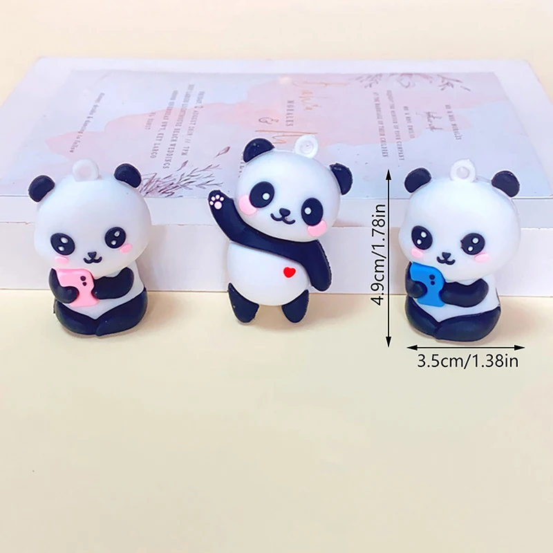 Llaveros con colgante de Panda de dibujos animados para amantes, llavero de bolso de coche, joyería de moda, regalo de San Valentín, novedad de 2023