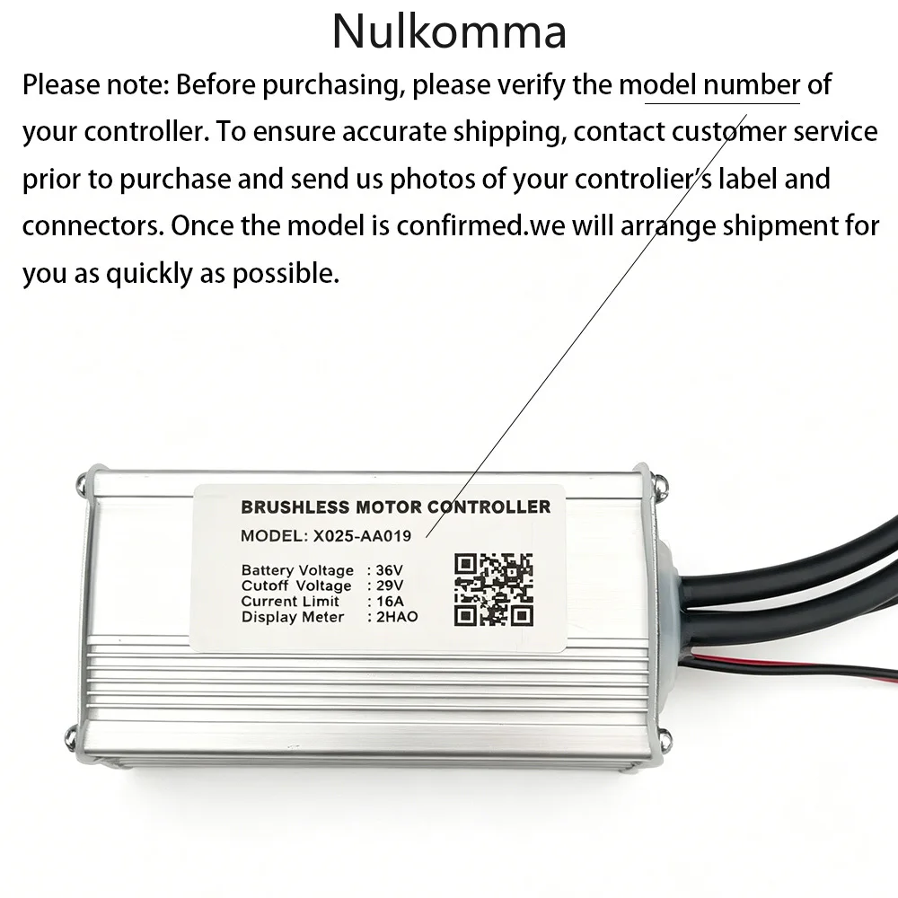 X025-AA019A 36V 16A Brushless Motor Controller for 2HAO protocol Ebike Electric Scooter MTB Fat Bikes Speed Controller