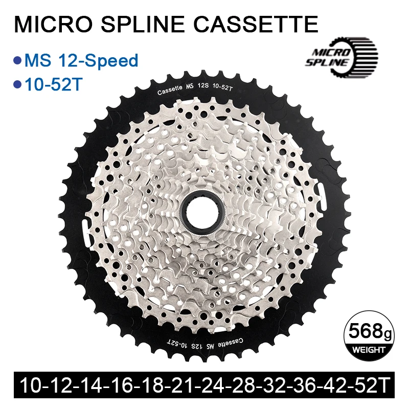 Deore M6100 MTB Bicycle Derailleur Shift 1X12 Speed Groupset MS Cassette 12S 50/52T Crankset Chain Hub 6 Claws Micro Spline K7