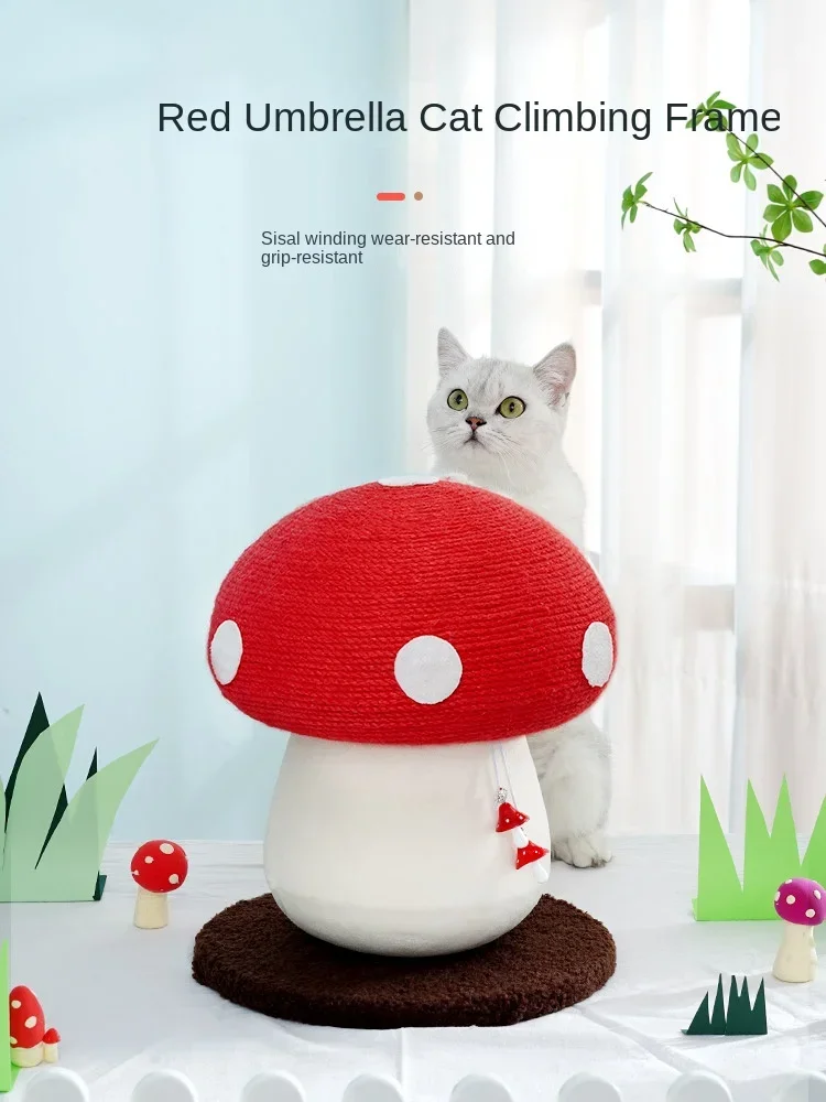חתול מטפס מסגרת, חרב פטריות, חבל קנבוס, חתול שריטות לוח, ללא פירורים, טופר מגרשה לחתול, מסגרת חתול קטנה, צעצועים חתול