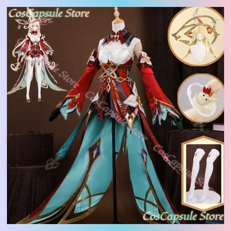 Game Genshin Impact Alice Cosplay Costume Witch Klee S Mother Dress Uniform Set Women Role Play Halloween Party Carnival Outfit