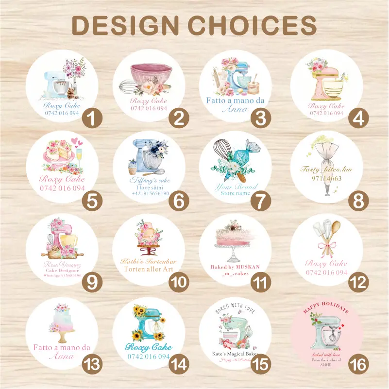 

Customized cake personalized stickers, suitable for dessert selling decoration, birthday stickers, etc