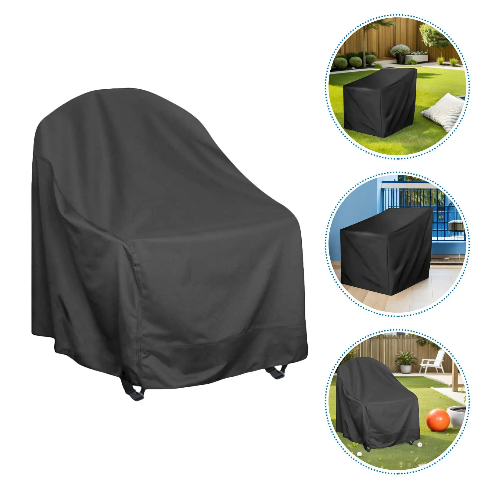 Waterproof Rocking Chair Cover Outdoor Protective Sleeve for Patio Garden Lawn Swivel Rocker Chair Dust Cover Furniture Sleeve