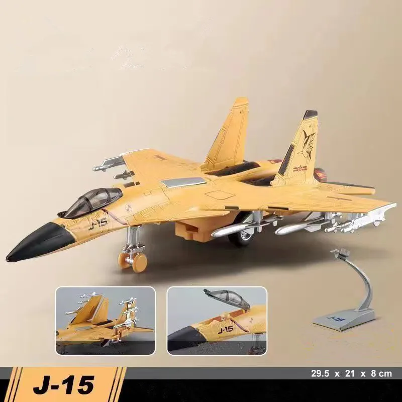 New 1:48 alloy J-20 fighter model,simulated sound and light airplane toy,exquisite collectible ornaments,wholesale