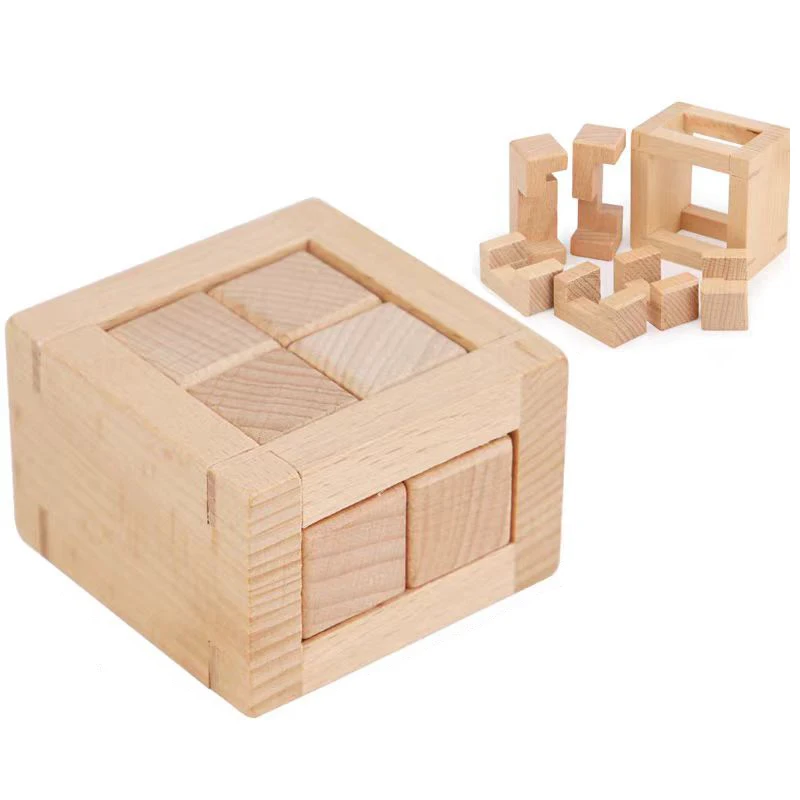 YueYu II Wooden Disentanglement Puzzles Difficult Brain Teasers For Adults And Kids Luban Lock IQ Logical Unique Learning Gifts view 5