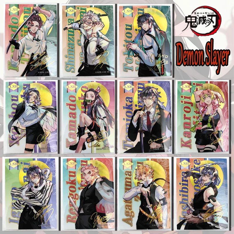 Anime Demon Slayer LSR voice actor signature card Kamado Nezuko Rengoku Kyoujurou Iguro Obanai boy Toy collection Birthday gifts