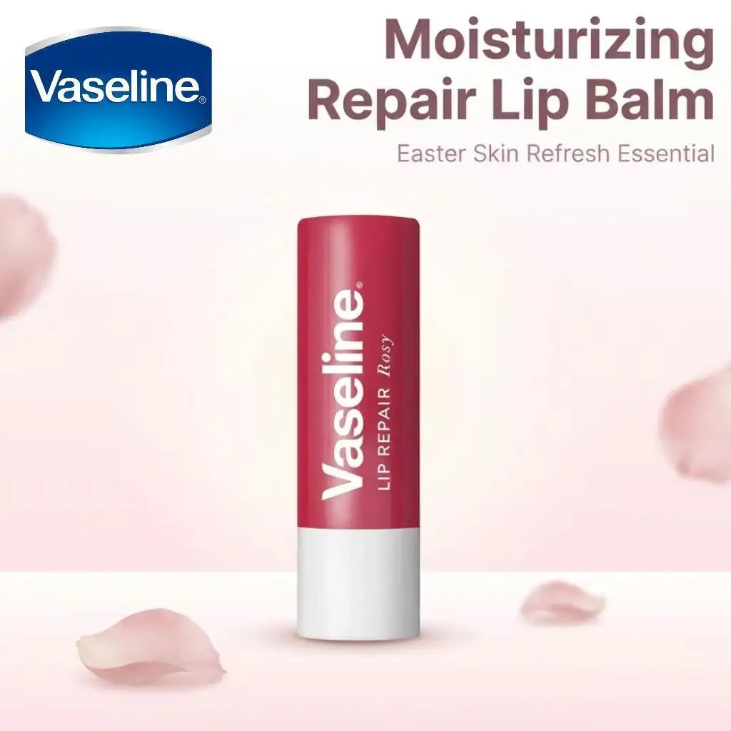 Bálsamo Labial Rosado Vaseline 3.5g, Hidratante de Larga Duración, No Grasoso, Repara los Labios Secos y Agrietados