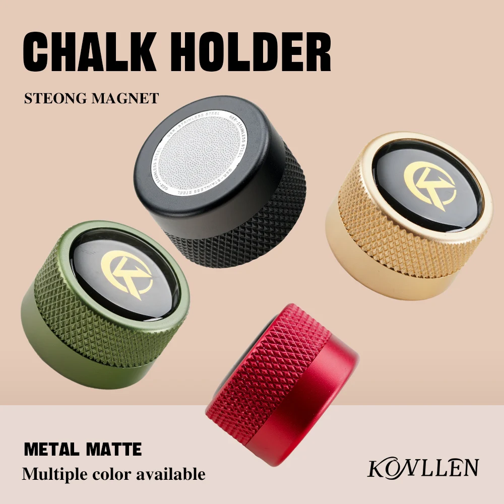 

KONLLEN Многофункциональный обновленный круглый держатель для мела для кия, держатель для мела для бильярдного кия, аксессуар для снукера, наконечник, инструмент