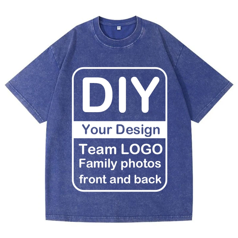 Camiseta Personalizada Masculina e Feminina Mais Vendida com Seu Design, Logotipo do Time, Fotos de Família, Vintage, 100% Algodão Puro, Caimento Solto